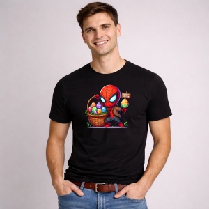 Tricou Paste Avengers Chillin With My Peeps Paste Oua, din bumbac 100%, tricou negru, Copii | Dama | Barbat