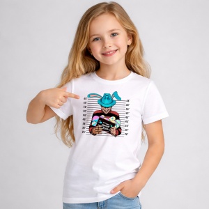 Tricou Paste Bunny Horror Mugshot Hat Funny Easter Parody, din bumbac 100%, tricou alb, Copii | Dama | Barbat