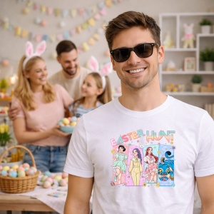 Tricou Paste Easter Hunt Kpop Girls Grup Oua Colorate, din bumbac 100%, tricou alb, Copii | Dama | Barbat - Img 5