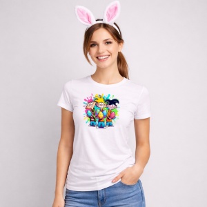 Tricou Paste Ed Edd Eddy Paste Oua Colorate Graffiti, din bumbac 100%, tricou alb, Copii | Dama | Barbat - Img 3