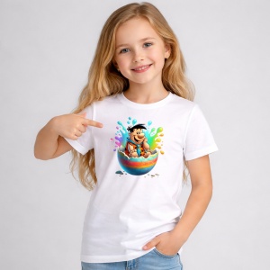 Tricou Paste Fred Flintstone Paste Ou Spart Colorat, din bumbac 100%, tricou alb, Copii | Dama | Barbat - Img 2