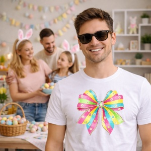 Tricou Paste Fundita Pastel Colorata Cu Buline Cute, din bumbac 100%, tricou alb, Copii | Dama | Barbat - Img 7