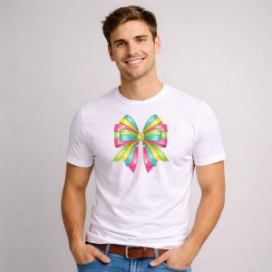 Tricou Paste Fundita Rainbow Glitter Pastel Vibrant, din bumbac 100%, tricou alb, Copii | Dama | Barbat - Img 3