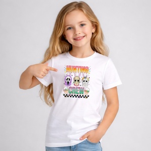 Tricou Paste Hunting Crew Easter Horror Mask Bunny Funny Dark, din bumbac 100%, tricou alb, Copii | Dama | Barbat - Img 2