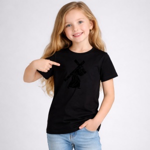Tricou Paste Isus Cu Cruce Silueta Simbol Crestin Religios, din bumbac 100%, tricou negru, Copii | Dama | Barbat - Img 2