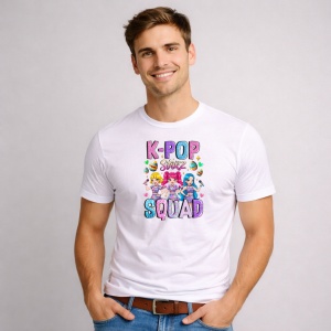 Tricou Paste Kpop Star Squad Easter Girls Grup Colorat, din bumbac 100%, tricou alb, Copii | Dama | Barbat - Img 2