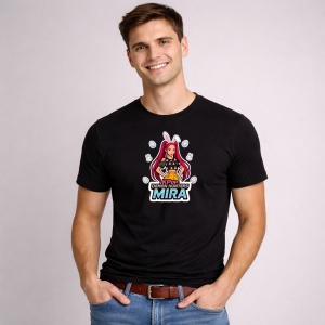 Tricou Paste Mira Kpop Demon Hunters Girl Stil Cool, din bumbac 100%, tricou negru, Copii | Dama | Barbat - Img 3