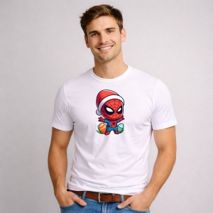 Tricou Paste Spiderman Paste Oua Colorate Iepuras, din bumbac 100%, tricou alb, Copii | Dama | Barbat - Img 2