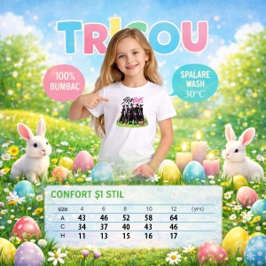 Tricou Paste Stray Kids Kpop Easter Grup Stil Dark, din bumbac 100%, tricou alb, Copii | Dama | Barbat - Img 6