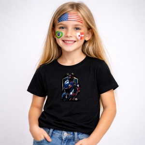 Tricou Paul Pogba France World Cup Fifa 2026, din bumbac 100%, tricou negru, Copii | Dama | Barbat - Img 2
