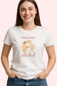 Tricou Pensionaro Funny, din bumbac 100%, tricou alb, Dama | Barbat - Img 3