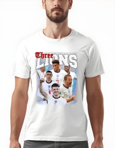 Tricou pentru bărbați - Three Lions - Echipa Națională Anglia, Campioni Europeni, Fotbal Englez
