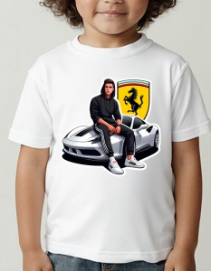 Tricou pentru copii - Ferrari Passion - Performanță și Distincție
