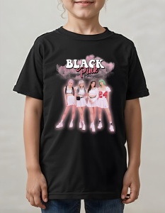 Tricou pentru copii - K-POP - BLACKPINK Squad - Grup iconic, stil trendy, BLACKPINK outfit. - Img 2