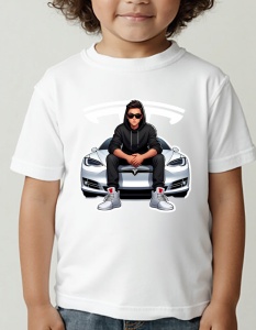 Tricou pentru copii - Tesla Future Drive - Tehnologie și Progres - Img 2