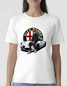 Tricou pentru dama - Alfa Romeo Speed - Eleganță Italiană și Viteză - Img 2
