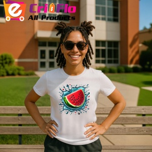 Tricou Pepene rosu si stropi de vara, Fructe, Copii | Dama - Img 11