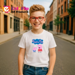 Tricou Peppa Pig purcelusa roz in aventuri zilnice cu familia, Copii | Dama | Barbat - Img 7