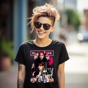 Tricou personalizat cu formatia Black Pink Kpop - Img 2