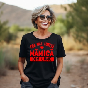 Tricou personalizat dama Cea mai iubita Mamica din Lume - Img 2