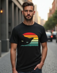 Tricou personalizat pentru barbati din bumbac 100% - Cat Stearing 2
