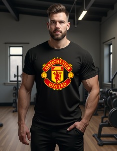 Tricou personalizat pentru barbati din bumbac 100% - Echipa De Fotbal - Manchester United
