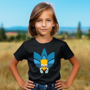 Tricou personalizat pentru copii cu Simpson Play Music Free - Img 2