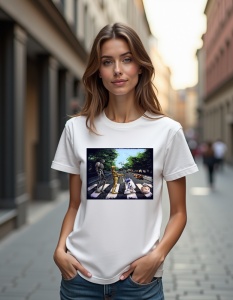 Tricou personalizat pentru dama din bumbac 100% - Droids Walk - Img 2