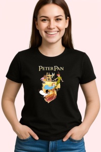 Tricou Peter Pan baiatul care nu vrea sa creasca si aventurile sale, Copii | Dama | Barbat , tricou negru - Img 3