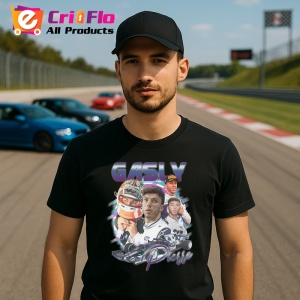 Tricou Pierre Gasly Postere Formula 1 Costum Alb Si Masina, Copii | Dama | Barbat - Img 8