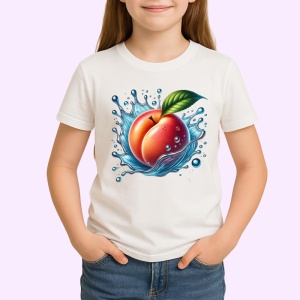Tricou Piersica si stropi racoritori, Fructe, Copii | Dama