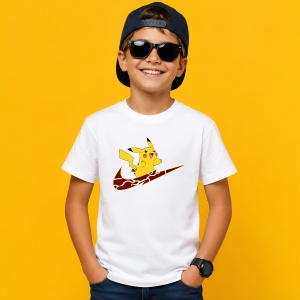 Tricou Pikachu Lightning Bolt Logo Urban Pokemon Streetwear, din bumbac 100% Copii | Dama | Barbat