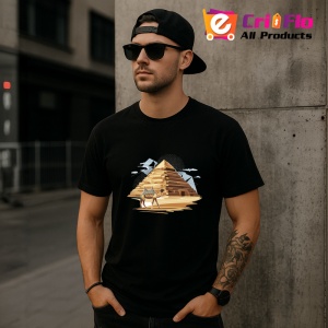 Tricou Piramida Camila Egipt Desen, Copii | Dama | Barbat, culoare negru - Img 6
