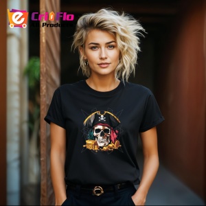 Tricou Pirat Craniu Comori Color, Copii | Dama | Barbat, culoare negru - Img 12