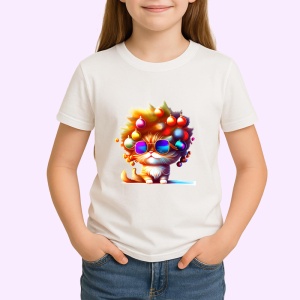 Tricou Pisica aurie decorata cu globuri si ochelari Copii | Dama | Barbat - Img 3
