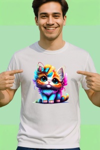 Tricou Pisica cu fundita si fluture pe cap imagine dragalasa Copii | Dama | Barbat - Img 2