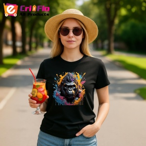 Tricou Pisici curcubeu cu inima roz fundal alb Copii | Dama | Barbat, culoare negru - Img 8