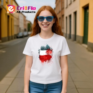 Tricou Poland Steag Splash Art, Copii | Dama | Barbat - Img 10