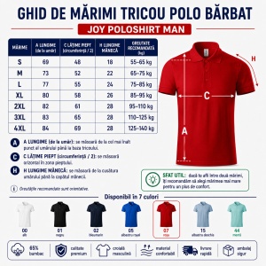 Tricou Polo Bărbați Malfini, 65% Bumbac, 35% Poliester, 170 g/m², Guler cu 3 Nasturi - Img 4