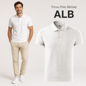 Tricou Polo Bărbați Malfini Cotton Heavy 215, 100% Bumbac, 220 g/m², Guler Polo, Mărimi S-3XL, 13 Culori - Img 11