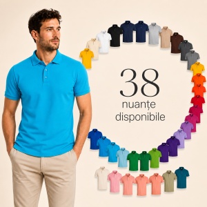 Tricou Polo Bărbați simplu, Malfini – Casual Office,Regular Fit, Bumbac 65% 38 Culori, S-5XL