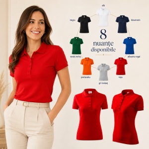Tricou polo cambrat Femei | 8 culori disponibile - R23 - Img 10