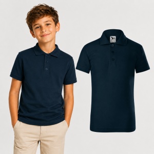 Tricou polo copii, fete și băieți, 65% bumbac, 200 g/m², mărimi 4–12 ani - Img 25