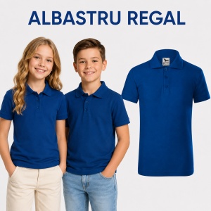 Tricou Polo Copii pentru Uniformă Școlară, Fete și Băieți, cu Guler - Img 14