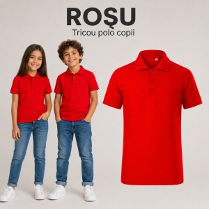 Tricou Polo Copii Tip Tommy – Cu Guler, Calitate Premium, pentru Școală, Băieți și Fete - Img 17
