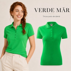 Tricou Polo Damă Malfini 210 Pique, Croială Cambrată, 200 g/m², Mărimi XS–3XL,65% Bumbac, 36 Culori - Img 43