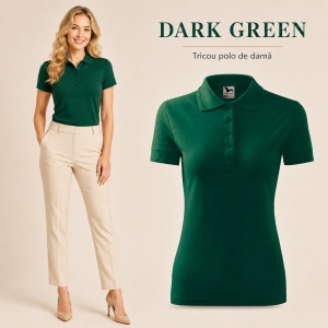 Tricou Polo Damă Pique Polo, Croială Cambrată, 36 Nuanțe, Mărimi XS–3XL - Img 13