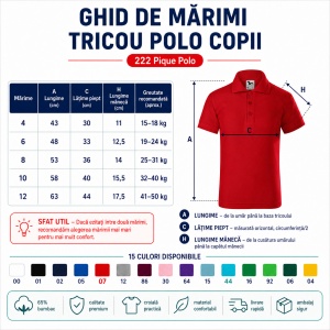 Tricou Polo pentru Fete 222 - Img 4