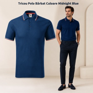 Tricou Polo Pique Bărbați tip Tommy | Guler cu Dungi | 14 Culori Disponibile- 232 - Img 19