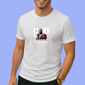 Tricou Pop Smoke - White Background, muzica POP, Dama | Barbat | Copii